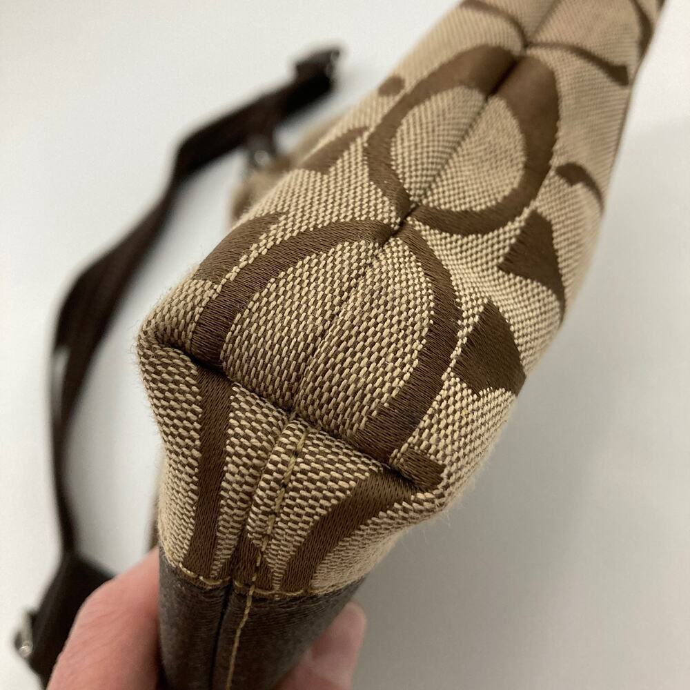 COACH F19220 CANVAS SIGNATURE PRINT CROSSBODY BAG - Picture 6 of 14